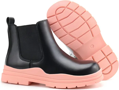 Miniatura 7 de brooman Botas Chelsea para niños y niñas, botines con cremallera