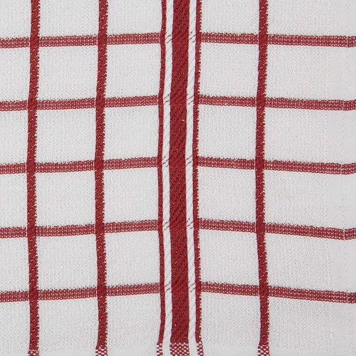 Miniatura 3 de DII Basic Terry Collection - Juego de paños de cocina con ventana, 16 x 26 pulgadas, rojo granero, 4