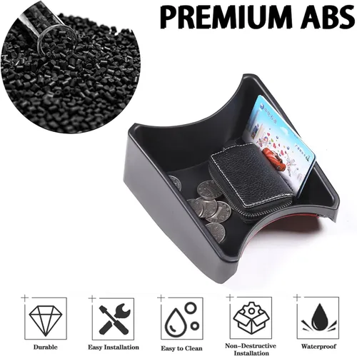 Miniatura 7 de Organizador de consola de automóvil, soporte para tazas, bandeja organizadora de consola central, organizador de bolsillo para consola