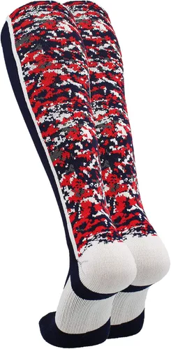 Miniatura 2 de TCK Calcetines de béisbol para jóvenes, niños u hombres, con diseño de camuflaje digital y longitud hasta por encima de la pantorrilla