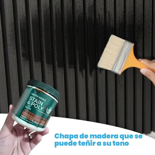 Miniatura 7 de Art3d Paquete de 4 paneles acústicos de madera de 108 x 12 pulgadas para pared, paneles de listones de madera insonorizados para pared y techo