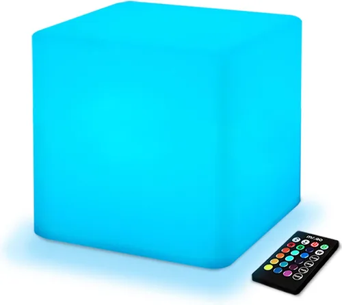 Miniatura 14 de Mr.Go Lámpara de ambiente de luz nocturna LED regulable de 4 pulgadas para niños y adultos, 16 colores RGB, 8 niveles de atenuación, 4 efectos