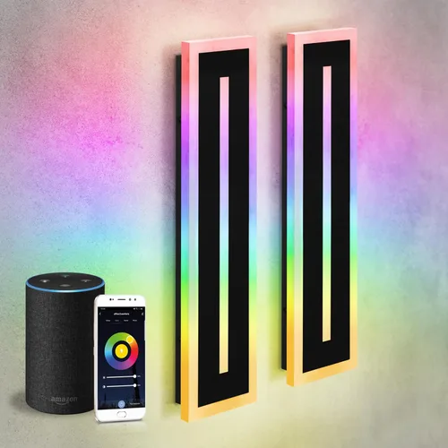 Miniatura 50 de ASD Lámpara LED de montaje en pared de 18 pulgadas de largo, aplique lineal para exteriores e interiores 3CCT, regulable, impermeable