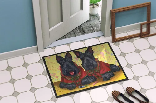 Miniatura 4 de Caroline's Treasures PPP3271MAT Scottish Terrier Scotties Rule Felpudo de 18 x 27 pulgadas, tapete para puerta delantera, interior y exterior