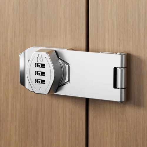 Miniatura 9 de ETEKJOY Cerradura de gabinete sin llave, contraseña de 3 dígitos, código de combinación de cerrojo, perilla giratoria de madera, cajón de armario