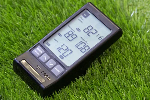 Miniatura 2 de PRGR Monitor de lanzamiento de golf portátil HS 130-A El radar Doppler mide la velocidad del palo y la pelota, Smash Factor, distancia total