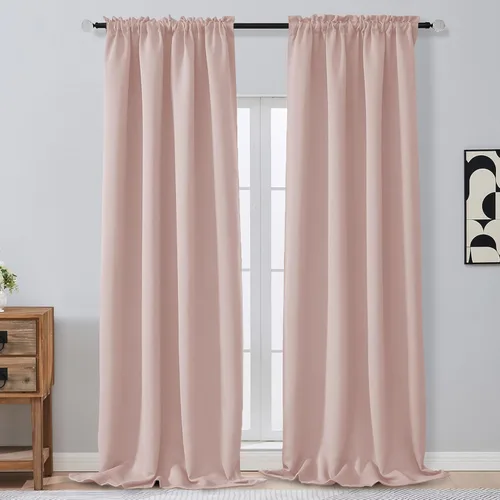 Miniatura 273 de OVZME Cortinas opacas turquesa para tratamiento de ventanas pequeñas, cortinas cortas con bloqueo de luz para ventana de cocina sobre el fregadero