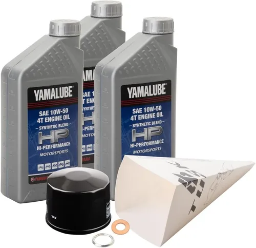 TUSK Kit de cambio de aceite Yamalube de 4 tiempos compatible con Yamaha Raptor 660 2001-2005 (Semi-Syn 10W-50)