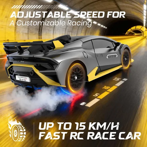 Miniatura 6 de Lamborghini - Auto de control remoto, escala 1:18, auto de juguete Lamboghini con licencia oficial, autos RC geniales para niños y adultos de 4, 5