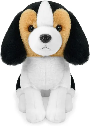Perro Sentado de Peluche 19 cm Animal de Peluche de Felpa Perros de Peluche Suave y Acogedor Juguetes de Perro para Cumpleaños y Fiesta Infantil