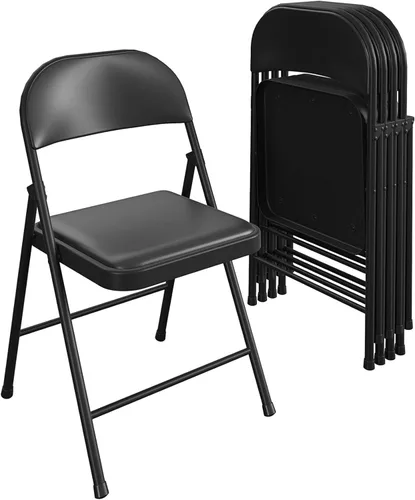 Miniatura 11 de V&LX Sillas plegables con marco de acero con doble bisagra para bodas, banquetes, celebraciones, comedor, oficina, cocina, patio y jardín, juego