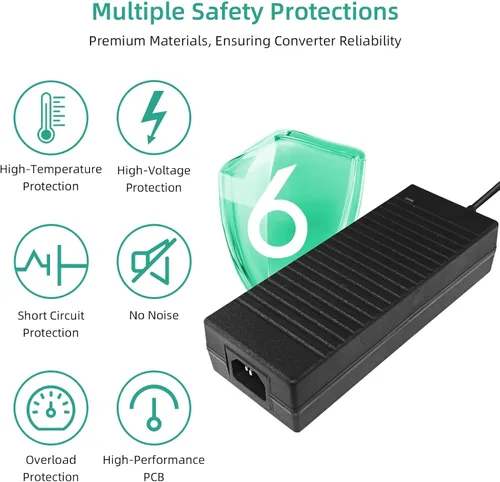 Miniatura 3 de Convertidor de CA a CC, transformador adaptador de fuente de alimentación de 12 V 15 A, CA 100 V ~ 240 V 180 W 60 Hz, adaptador de enchufe