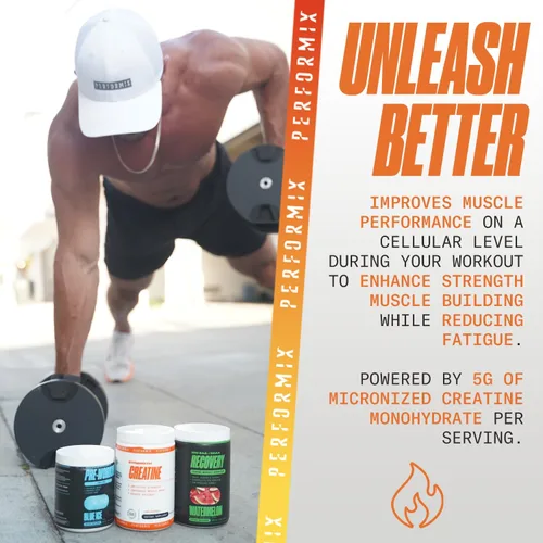 Miniatura 3 de PERFORMIX - Monohidrato de creatina - 5000 mg por porción (0.18 oz) - Pre entrenamiento - Aumenta la masa muscular, mejorar la fuerza y reducir