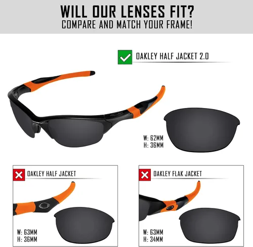 Miniatura 2 de Lentes de repuesto polarizados para gafas de sol Oakley Half Jacket 2.0 OO9144