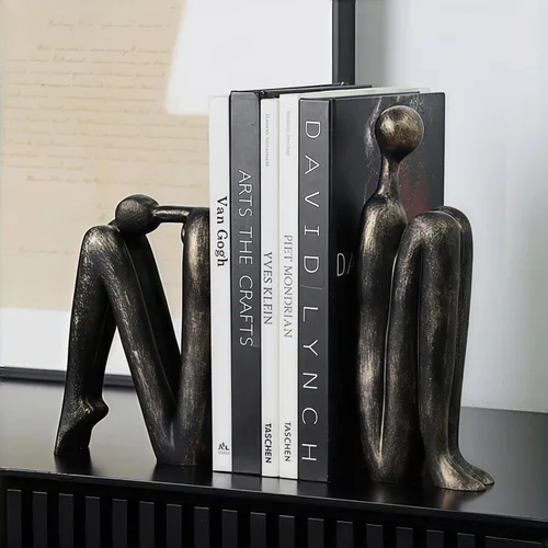 Miniatura 4 de Sujetalibros, Sujetalibros de Resina Antideslizantes para Libros Pesados, Sujetalibros para Estantes Decorativos, Decoraciones Creativas