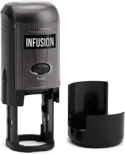 Miniatura 2 de Infusion Sello de goma autoentintado redondo con logotipo personalizado (1" de diámetro), zinc