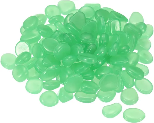 Miniatura 10 de MECCANIXITY 300 piedras brillantes de 8 a 0.433 in brillantes para decoración en la oscuridad, piedras luminosas, decoración de bricolaje azul