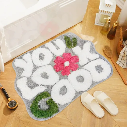 Miniatura 8 de Get Naked - Alfombra de baño negra – Divertida alfombra de baño antideslizante de felpa, 20 x 40 pulgadas, microfibra absorbente de secado rápido