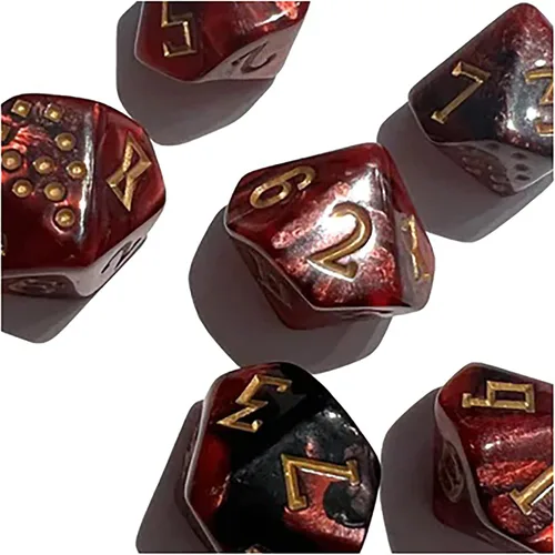 Miniatura 4 de Impressions Kult: Divinity Lost: Juego de dados (edición Inferno) - Juego de dados de 6 piezas