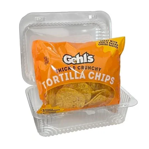 Gehl's Chips de tortilla con bandejas de plástico, 3 onzas (paquete de 30)