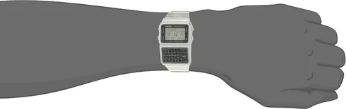 Miniatura 6 de Casio reloj de plata tono 25 con banco de datos con calculadora de memoria para hombre