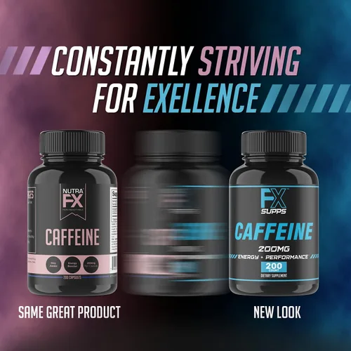Miniatura 6 de Fx Supps - Pastillas de cafeína de 200 mg (paquete de 2, 200 cápsulas), suplemento energético de acción rápida para hombres y mujeres, mejora