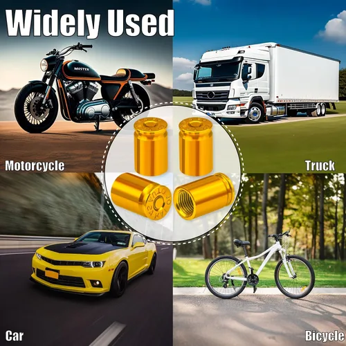 Miniatura 7 de Tapas de válvula de neumático, bala, aleación de aluminio, cubiertas universales a prueba de polvo para automóviles, SUV, camiones, bicicletas