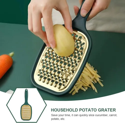 Miniatura 2 de Hemoton Pelador de patatas Pelador de verduras Rallador de acero inoxidable Rallador cuadrado grueso Rallador de queso de mano Rallador de verduras