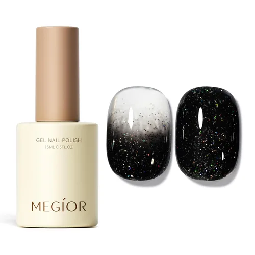 Miniatura 121 de MEGIOR Esmalte de uñas de gel blanco de 0.5 fl oz, color blanco antiguo, secado con luz UV, esmalte de gel francés, arte de uñas, salón de manicura