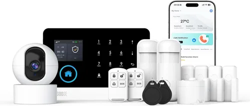 Miniatura 10 de LWOHSI Sistema de Seguridad para el Hogar, Sistema de Alarma Inalámbrico con Sensores de Puerta/Ventana/Movimiento, Sirena Fuerte, GSM 4G