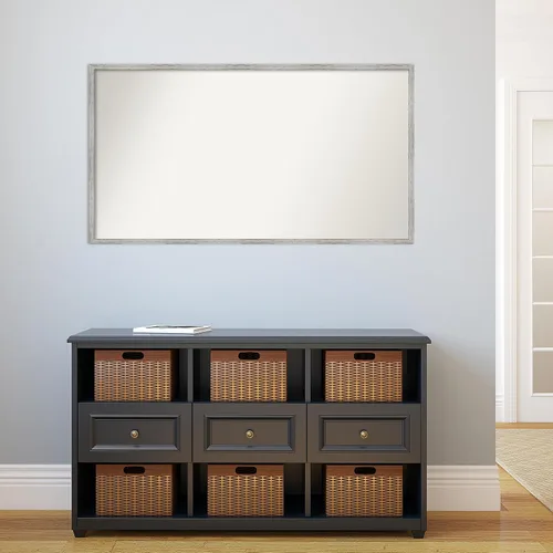 Miniatura 385 de Amanti Art Espejo de baño blanco para sobre el fregadero, 32 x 45 pulgadas, espejo de tocador rectangular blanco esbelto, marco de madera moderno