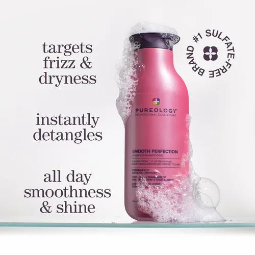 Miniatura 2 de Pureology Champú Smooth Perfection Para cabello encrespado, teñido Suaviza el cabello y controla el encrespamiento Sin sulfatos Vegano