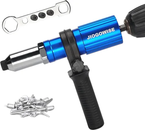 Kit de adaptador de pistola de remache profesional JIOGOWISE, accesorio de remache para taladro eléctrico, fácil procesamiento para trabajo de