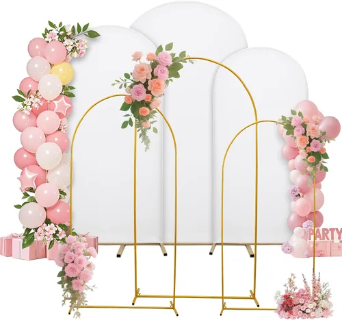 Miniatura 46 de Funda para arco de boda de 6 pies, tela elástica para arcos pequeños, cabinas de fotos y decoración de fiestas, para cumpleaños, duchas