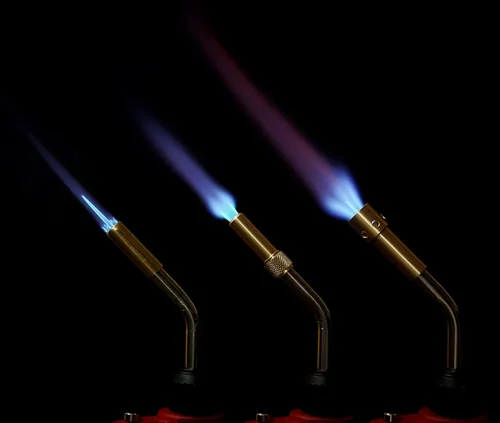 Miniatura 5 de BLUEFIRE - Antorcha de soldadura de gas con mango de metal, tubo reemplazable, combustible por MAPP MAP/PRO y propano, herramienta de grado