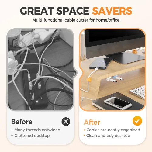 Miniatura 6 de Organizador magnético de cables de carga 2026, paquete de 6 clips de organización de cables con adhesivo para teléfono, soporte de almacenamiento