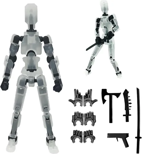 Miniatura 12 de Rugwun Figura de acción de Titan 13, Lucky Robot 13 figuras de acción, divertidas figuras de acción impresas en 3D multiarticuladas, figura