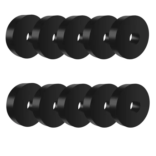 Masmoc - 10 almohadillas de aislamiento – Arandelas de goma de 1.5 pulgadas de diámetro exterior 0.5 pulgadas de diámetro interior 0.4 pulgadas de