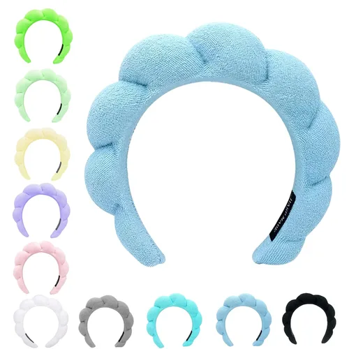 Miniatura 30 de Diademas de cuidado de la piel para el lavado facial, diademas de spa para lavar la cara, suaves diademas de cuidado de la piel y maquillaje