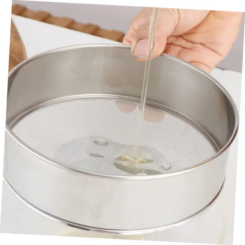 Miniatura 3 de PRETYZOOM Tamizado Colador Harina Shaker Colador de malla de embudo tamiz 50 malla harina tamiz harina tamiz máquina harina colar pasta malla