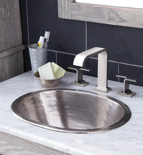 Miniatura 2 de Native Trails CPS548 Cameo Copper - Lavabo de baño de montaje universal, níquel cepillado cepillado níquel