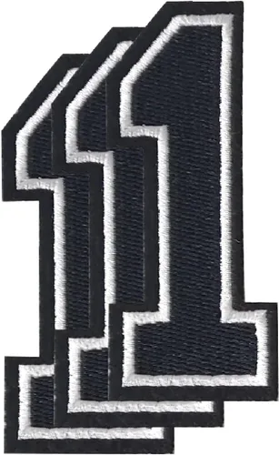Miniatura 30 de Harsgs Parches de números para planchar de 3.1 pulgadas, parche de número individual bordado para ropa, vestido, sombrero, jeans, accesorios de 6