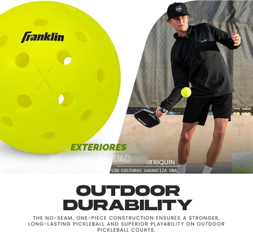 Miniatura 6 de Franklin Sports X-40 pelotas de Pickleball al aire libre - Bola oficial del Pickleball de EE. UU., APP Tour + US Open - Tamaño reglamentario