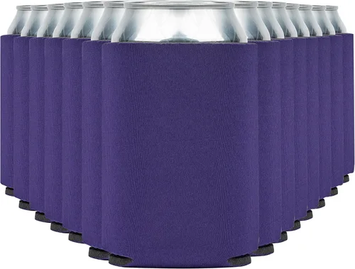 Miniatura 23 de Fundas enfriadoras de latas de cerveza en blanco (paquete de 14) fundas enfriadoras de latas de cerveza con aislamiento suave - Fundas negras lisas