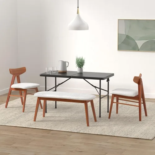 Miniatura 2 de Best Choice Products Mesa plegable de plástico de 4 pies, para interiores y exteriores, resistente, portátil, con asa, seguro para picnic, fiesta