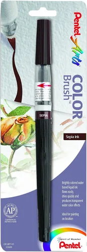 Pentel Arts - Brocha de color, sepia, paquete de 1 (GFLBP141)