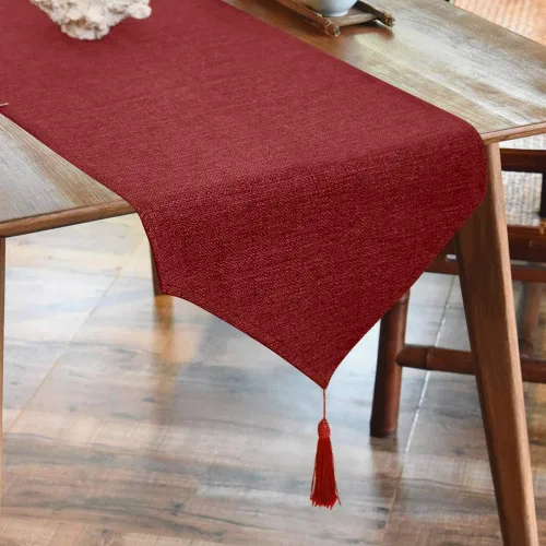 Miniatura 18 de BALCONY & FALCON Camino de mesa estilo lino, impermeable, lavable, para cocina, café, aparador, bufanda, Acción de Gracias, Navidad, boda, uso