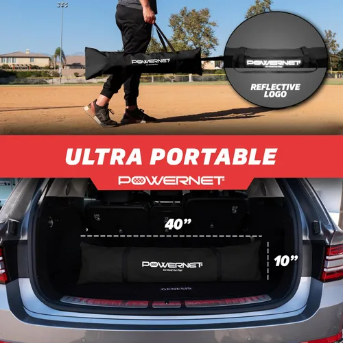 Miniatura 5 de PowerNet Baseball Net Bundle, 5x5 Travel Net With Softball Accessories for Hitting, Pitching, Training Equipment, Weighted Ball, Tee