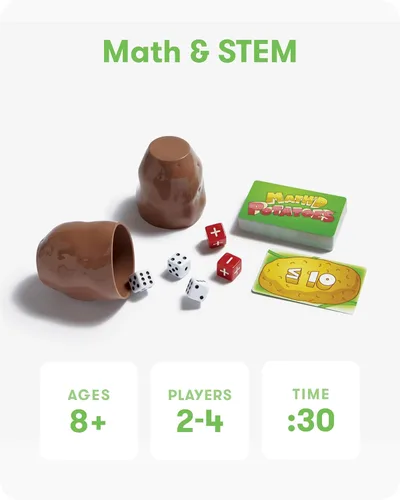 Miniatura 3 de SimplyFun Math'd Potatoes - Juego de mesa de matemáticas para niños a partir de 8 años, juego educativo de dados con suma y resta, divertido desafío