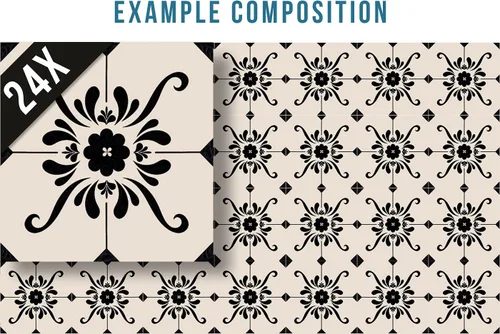 Miniatura 2 de Adhesivos para azulejos de Mi Alma 24 unidades, Talavera, plantillas de pared, calcomanías para despegar y pegar, fácil aplicación, ideal para baño